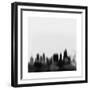 Tulsa City Skyline - Black-NaxArt-Framed Premium Giclee Print