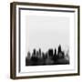 Tulsa City Skyline - Black-NaxArt-Framed Premium Giclee Print