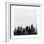 Tulsa City Skyline - Black-NaxArt-Framed Premium Giclee Print