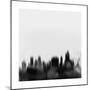 Tulsa City Skyline - Black-NaxArt-Mounted Premium Giclee Print