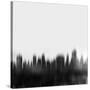 Tulsa City Skyline - Black-NaxArt-Stretched Canvas