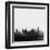 Tulsa City Skyline - Black-NaxArt-Framed Art Print