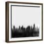 Tulsa City Skyline - Black-NaxArt-Framed Art Print