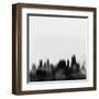 Tulsa City Skyline - Black-NaxArt-Framed Art Print