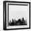 Tulsa City Skyline - Black-NaxArt-Framed Art Print