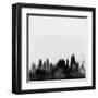 Tulsa City Skyline - Black-NaxArt-Framed Art Print