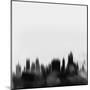 Tulsa City Skyline - Black-NaxArt-Mounted Art Print