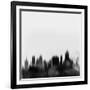 Tulsa City Skyline - Black-NaxArt-Framed Art Print