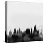 Tulsa City Skyline - Black-NaxArt-Stretched Canvas