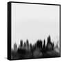 Tulsa City Skyline - Black-NaxArt-Framed Stretched Canvas