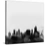 Tulsa City Skyline - Black-NaxArt-Stretched Canvas