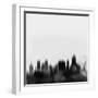 Tulsa City Skyline - Black-NaxArt-Framed Art Print