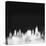 Tulsa City Skyline - White-NaxArt-Stretched Canvas