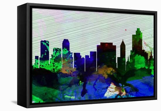 Tulsa City Skyline-NaxArt-Framed Stretched Canvas