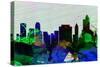 Tulsa City Skyline-NaxArt-Stretched Canvas