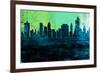 Tulsa City Skyline-NaxArt-Framed Art Print