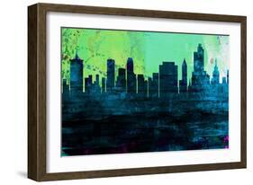 Tulsa City Skyline-NaxArt-Framed Art Print