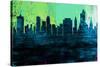 Tulsa City Skyline-NaxArt-Stretched Canvas