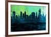 Tulsa City Skyline-NaxArt-Framed Premium Giclee Print