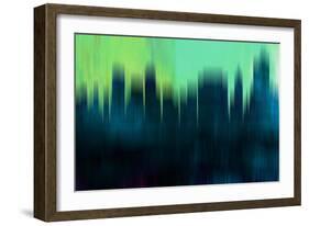 Tulsa Downtown Skyline-NaxArt-Framed Art Print