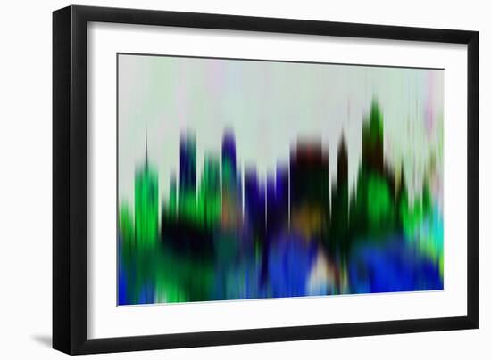 Tulsa Downtown Skyline-NaxArt-Framed Art Print