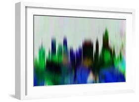 Tulsa Downtown Skyline-NaxArt-Framed Art Print