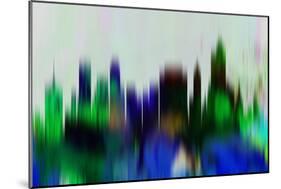 Tulsa Downtown Skyline-NaxArt-Mounted Art Print