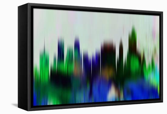 Tulsa Downtown Skyline-NaxArt-Framed Stretched Canvas