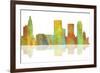 Tulsa Oklahoma Skyline 1-Marlene Watson-Framed Giclee Print