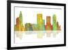 Tulsa Oklahoma Skyline 1-Marlene Watson-Framed Giclee Print