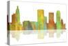 Tulsa Oklahoma Skyline 1-Marlene Watson-Stretched Canvas