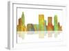 Tulsa Oklahoma Skyline 1-Marlene Watson-Framed Giclee Print