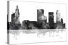 Tulsa Oklahoma Skyline BG 1-Marlene Watson-Stretched Canvas