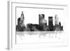 Tulsa Oklahoma Skyline BG 1-Marlene Watson-Framed Giclee Print