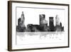 Tulsa Oklahoma Skyline BG 1-Marlene Watson-Framed Giclee Print