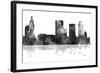 Tulsa Oklahoma Skyline BG 1-Marlene Watson-Framed Giclee Print