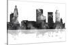 Tulsa Oklahoma Skyline BG 1-Marlene Watson-Stretched Canvas