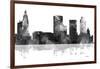 Tulsa Oklahoma Skyline BG 1-Marlene Watson-Framed Giclee Print