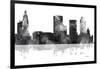 Tulsa Oklahoma Skyline BG 1-Marlene Watson-Framed Giclee Print