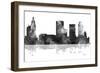 Tulsa Oklahoma Skyline BG 1-Marlene Watson-Framed Giclee Print