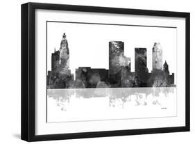 Tulsa Oklahoma Skyline BG 1-Marlene Watson-Framed Giclee Print