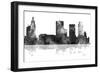 Tulsa Oklahoma Skyline BG 1-Marlene Watson-Framed Giclee Print