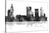 Tulsa Oklahoma Skyline BG 1-Marlene Watson-Stretched Canvas