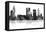 Tulsa Oklahoma Skyline BG 1-Marlene Watson-Framed Stretched Canvas