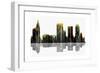 Tulsa Oklahoma Skyline BW 1-Marlene Watson-Framed Giclee Print