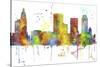 Tulsa Oklahoma Skyline MCLR 1-Marlene Watson-Stretched Canvas