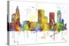 Tulsa Oklahoma Skyline MCLR 1-Marlene Watson-Stretched Canvas