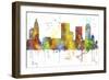 Tulsa Oklahoma Skyline MCLR 1-Marlene Watson-Framed Giclee Print