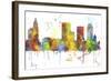 Tulsa Oklahoma Skyline MCLR 1-Marlene Watson-Framed Giclee Print