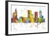 Tulsa Oklahoma Skyline MCLR 1-Marlene Watson-Framed Giclee Print